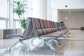 Airport seats at the airport Royalty Free Stock Photo