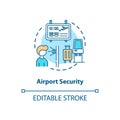 Airport security concept icon
