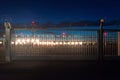 Airport security at dusk Royalty Free Stock Photo