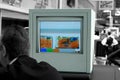 Airport security monitor Royalty Free Stock Photo