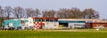 Airport seppe Breda with museum and sky dive ENPC, Bosschenhoofd, north Brabant, the Netherlands, March 30, 2019 Royalty Free Stock Photo