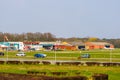 Airport seppe Breda view from the road, popular recreational location, Bosschenhoofd, The Netherlands, March 30, 2019 Royalty Free Stock Photo