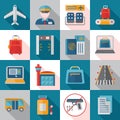 Airport Service Flat Icons