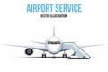 Airport service vector illustration. Royalty Free Stock Photo