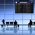 Airport - Set 2 - Passengers Waiting Royalty Free Stock Photo