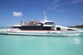 Airport shuttle boat in Bora Bora