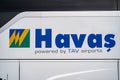 Airport shuttle bus of Havas service. Havas is a subsidiary of TAV Airports.