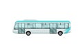 Airport shuttle bus. Large comfortable vehicle for passengers. Transportation theme. Flat vector for mobile app or web