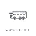 airport shuttle linear icon. Modern outline airport shuttle logo