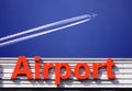 Airport sign Royalty Free Stock Photo