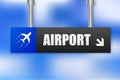 Airport sign. Departures, arrivals. Terminal sign. Vector illustration. Royalty Free Stock Photo