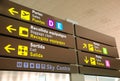 Airport signs Royalty Free Stock Photo