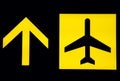 Airport signs - departure Royalty Free Stock Photo