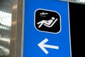 Airport signs, directions, gates and informations