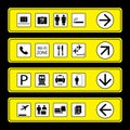 Airport Signs with icons