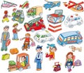 Airport stickers, children's game Royalty Free Stock Photo