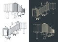 Airport telescopic gangway blueprints