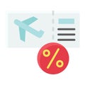 Airport ticket icon, Summer sale related vector Royalty Free Stock Photo