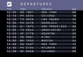 Airport timetable