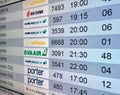 Airport timetable display