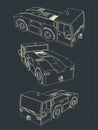 Airport tow tractor blueprints