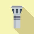 Airport tower icon flat vector. Inside aero relax