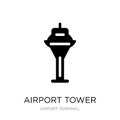 airport tower icon in trendy design style. airport tower icon isolated on white background. airport tower vector icon simple and