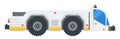 Airport tractor vector flat design isolated object on white background.