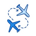 Airport transfer line icon.