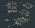 Airport Transport Container Dolly drawings