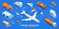 Airport Transport Isometric Infographics