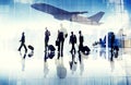 Airport Travel Business People Terminal Corporate Flight Concept Royalty Free Stock Photo