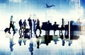 Airport Travel Business People Terminal Corporate Flight Concept Royalty Free Stock Photo