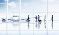 Airport Travel Business Trip Transportation Airplane Concept Royalty Free Stock Photo