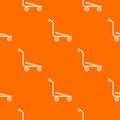 Airport trolley pattern vector orange Royalty Free Stock Photo