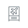 airport utility icon vector from flying concept. Thin line illustration of airport utility editable stroke. airport utility linear