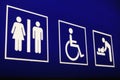 Airport washroom sign Royalty Free Stock Photo