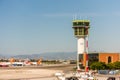 Airport Watch Tower at the Naples international airport Capodichino, Italy