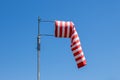 Airport windsock flag windlessness Royalty Free Stock Photo