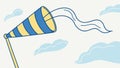 Airport Windsock in Windy Weather, vector design Generative AI Royalty Free Stock Photo