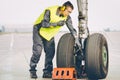 Airport worker mechanic