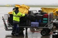 Airport workers luggage