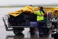 Airport workers luggage Royalty Free Stock Photo