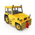 Airport Yellow Push Back Tractor on white. 3D illustration