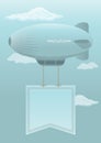 Airship against the blue sky Royalty Free Stock Photo