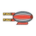 Airship blimp cartoon Royalty Free Stock Photo