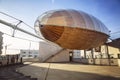 Airship Gulliver on the roof Prague gallery DOX