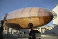 Airship Gulliver on the roof Prague gallery DOX