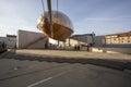 Airship Gulliver on the roof Prague gallery DOX