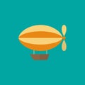 Airship icon in flat style